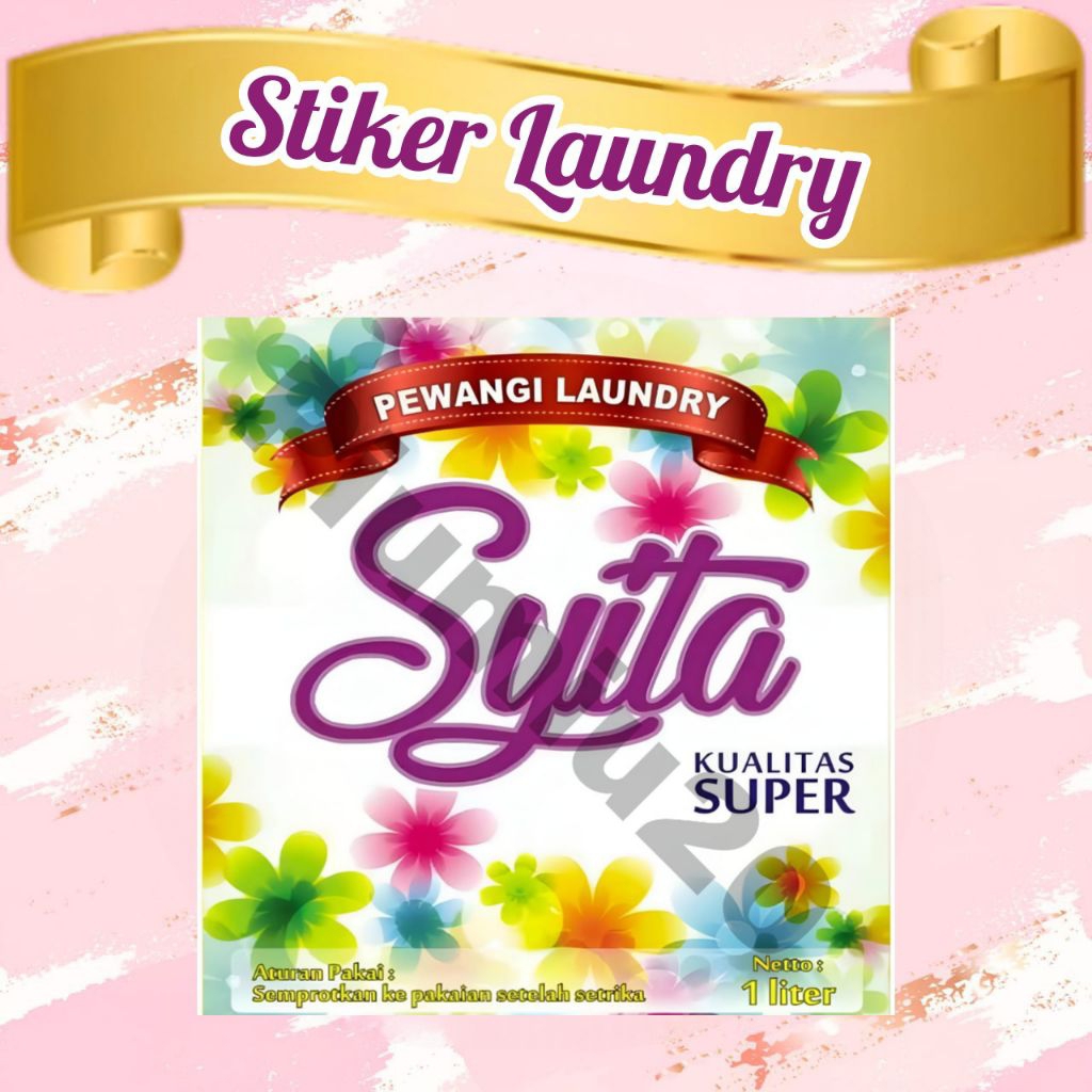 STIKER PRODUK LAUNDRY BAHAN CROMO GLOSSY