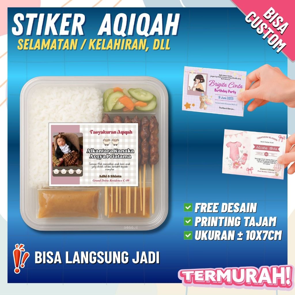 

Cetak Stiker Aqiqah | Custom Stiker Kelahiran | Stiker Selamatan | Cetak Stiker Murah | Free Desain
