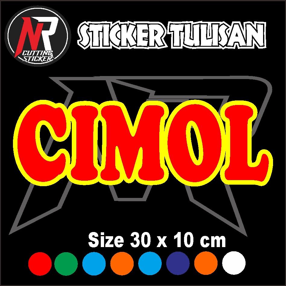 

sticker cutting tulisan cimol huruf dobel sticker tulisan untuk nama jualan