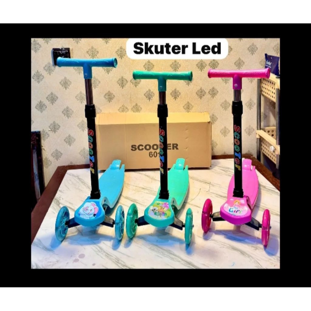 Scooter led anak | scooter roda 3 anak