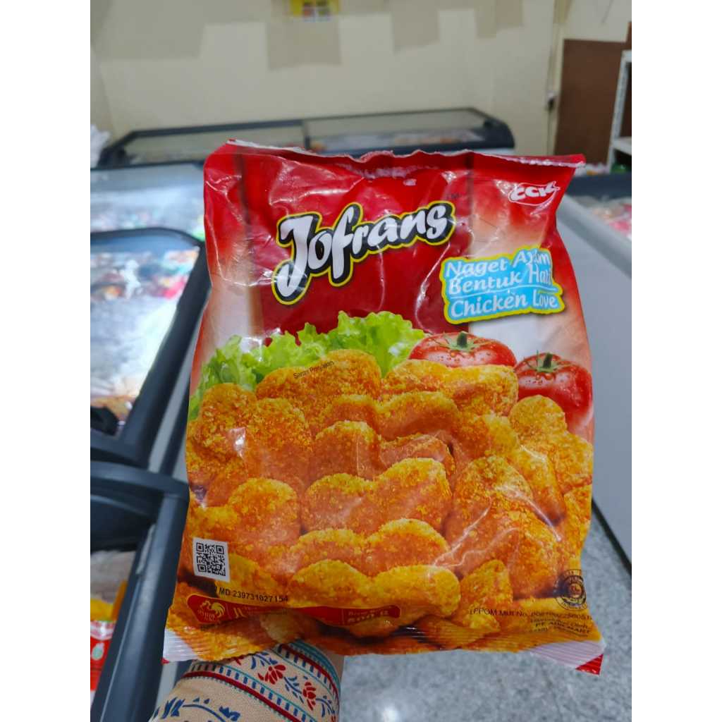 

Jofrans nuget bentuk hati 500 gram