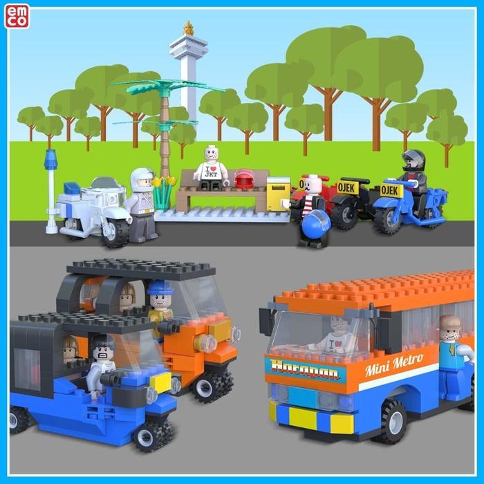 LEGO EMCO  BRIX SPECIAL INDONESIA EDITION BAJAJ JAKARTA ORIGINAL 8653 terlaris