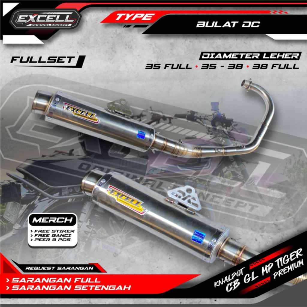 KNALPOT DC ORIGINAL EXCELL PNP CB GL MP TIGER