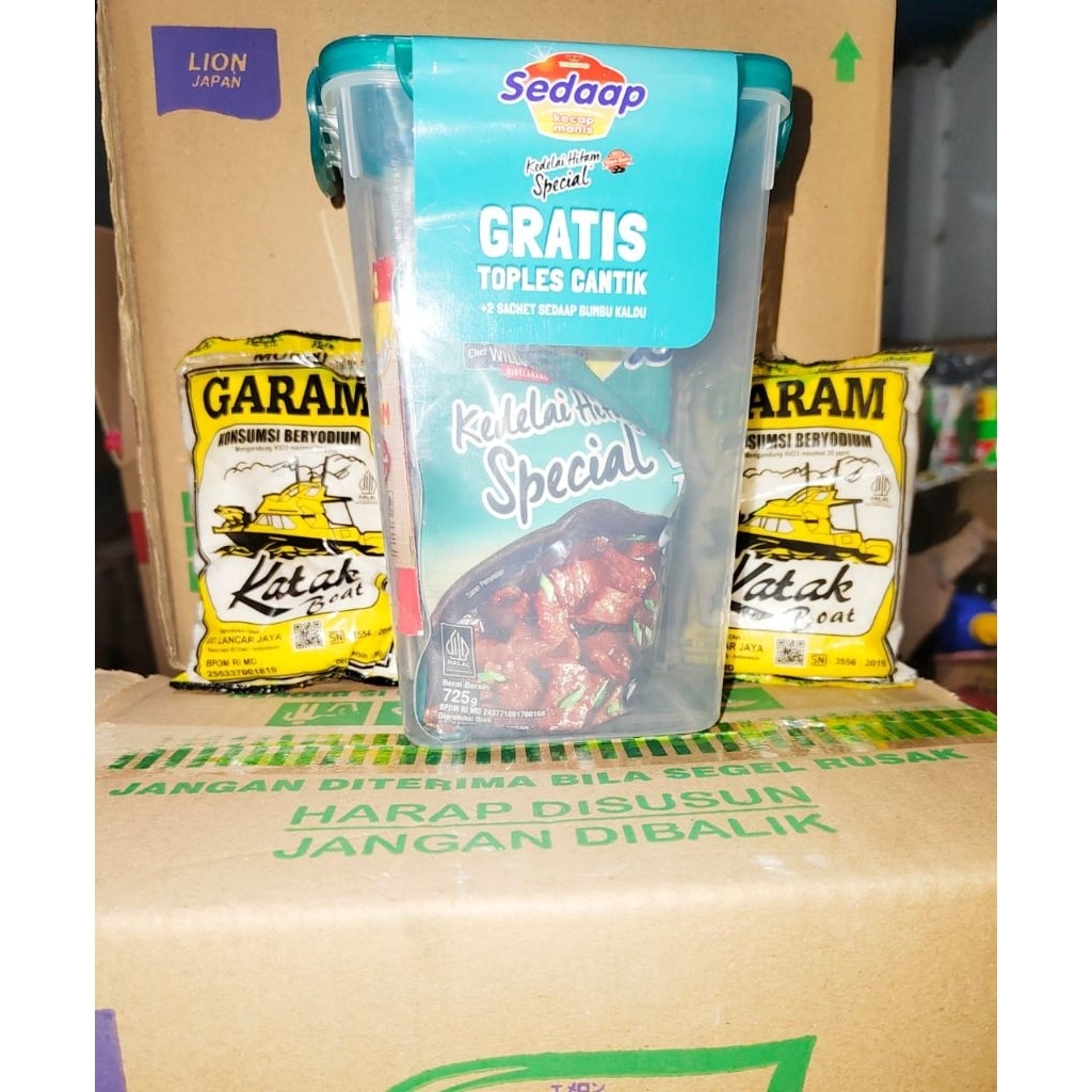 

kecap sedap 725gr toples exp 2027 bulan 7 free garam 1pcs
