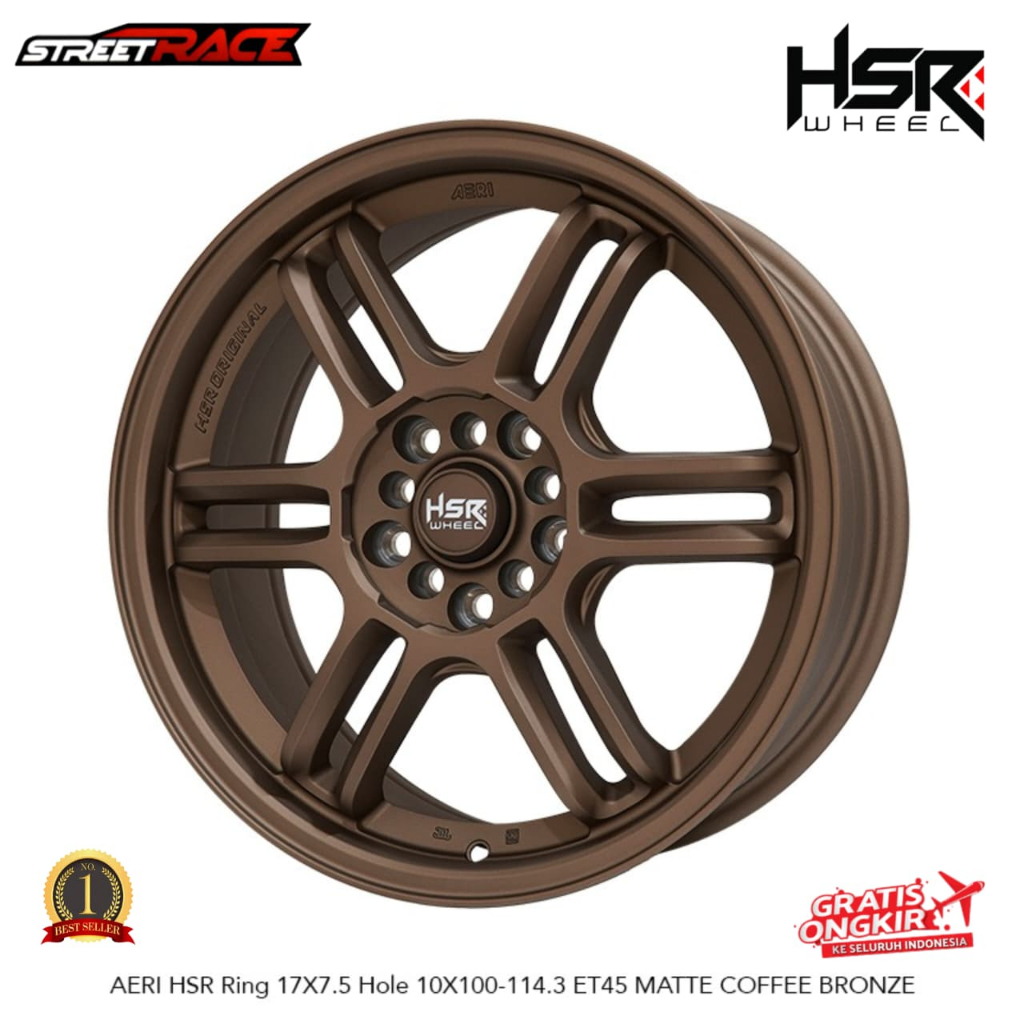 Velg Mobil Ring 17 Matte Bronze HSR 4Pcs || Velg Mobil HSR Matte Bronze 17 Inch 4Pcs