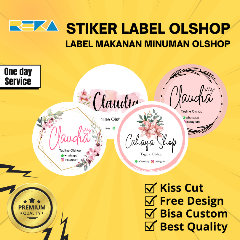

Stiker Custom Vinyl Waterproof Free Design || Stiker Olshop Transparan Anti Air Free Design