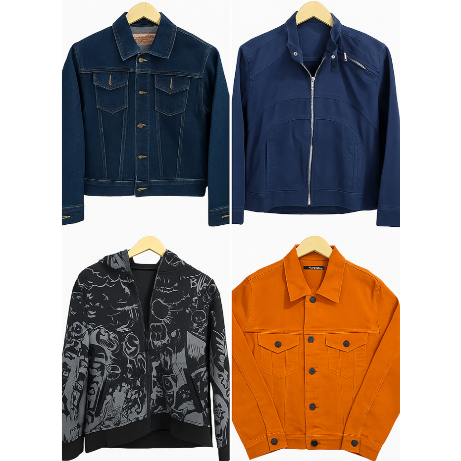 Sale Preloved bynuraaira Ziper Jacket Jeans Flece Pria Wanita