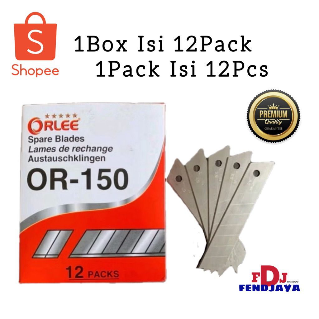 

COD❤️ Isi Cutter 12pcs Orlee OR-150 Isi Cutter Besar