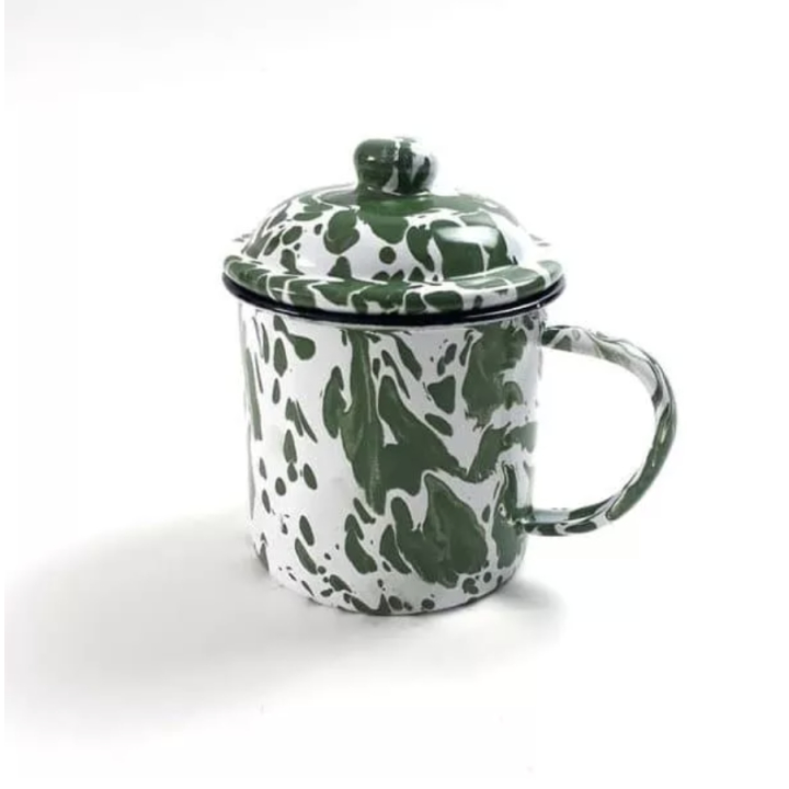 Mug blirik 9 cm / gelas 9 cm / mug 9 cm blirik / cangkir besi enamel motif blirik / mug enamel bliri