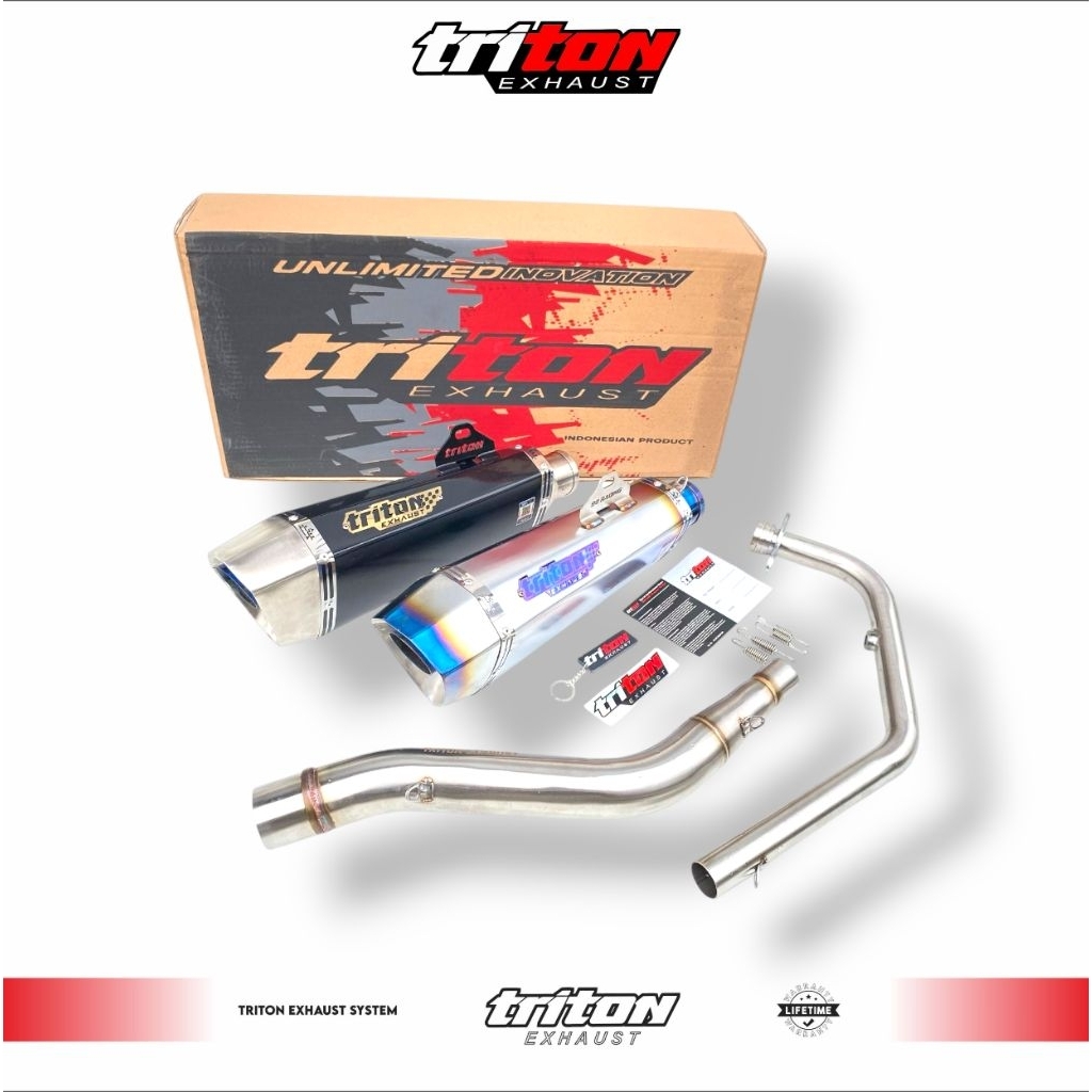 Knalpot Racing CB150r,, CBR150R, R15, GSX 150, Vixion Triton Exhaust type Flash Series Fullsystem