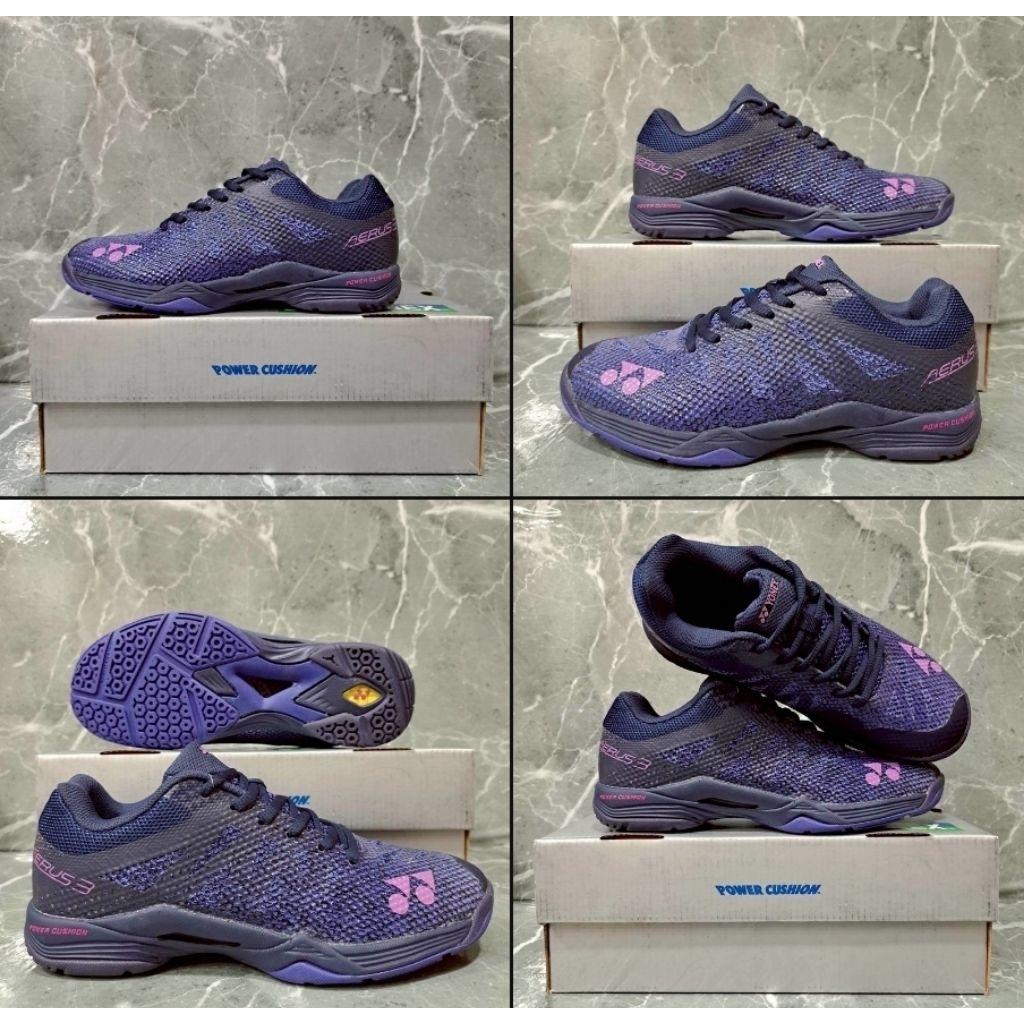 Sepatu Yonex Power Cushion Aerus 3 Navy Pink " UNISEX "