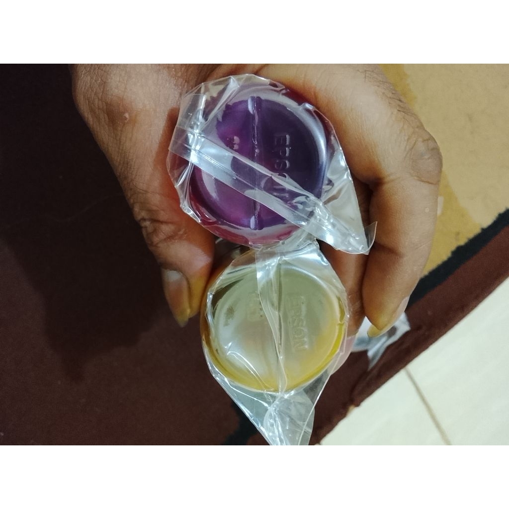 Tinta Epson 664 yellow magenta original,kemasan lama tanda dus