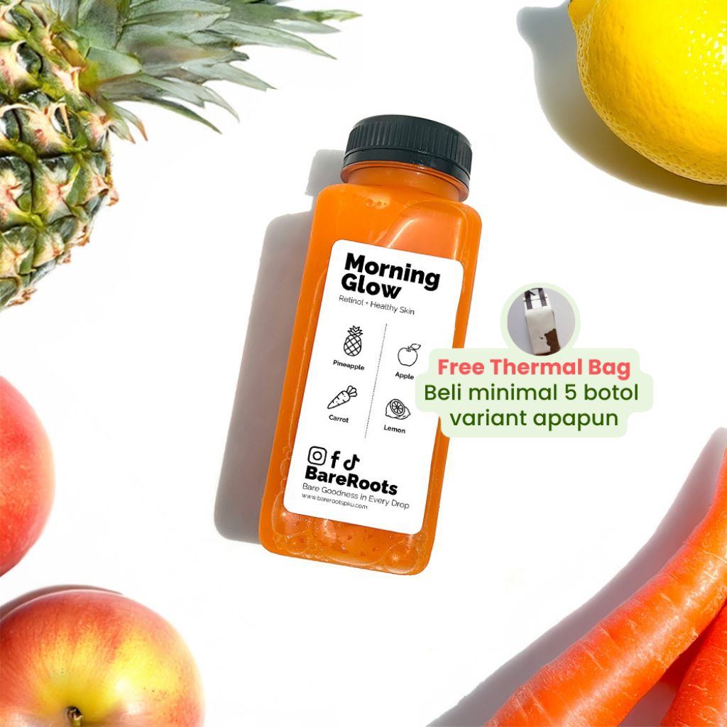 

Morning Glow 250ml - BareRoots Cold pressed Juice