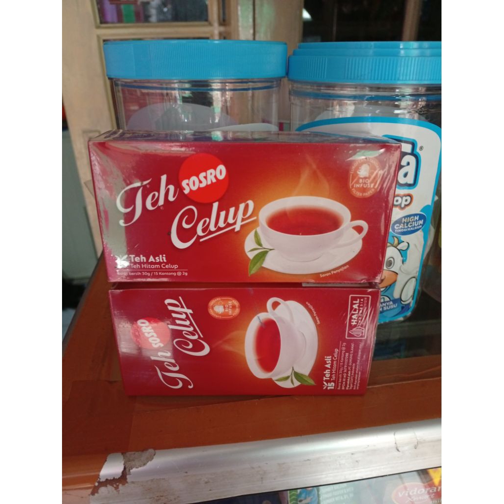 

TEH CELUP SOSRO KEMASAN PAK ISI 15 KANTONG