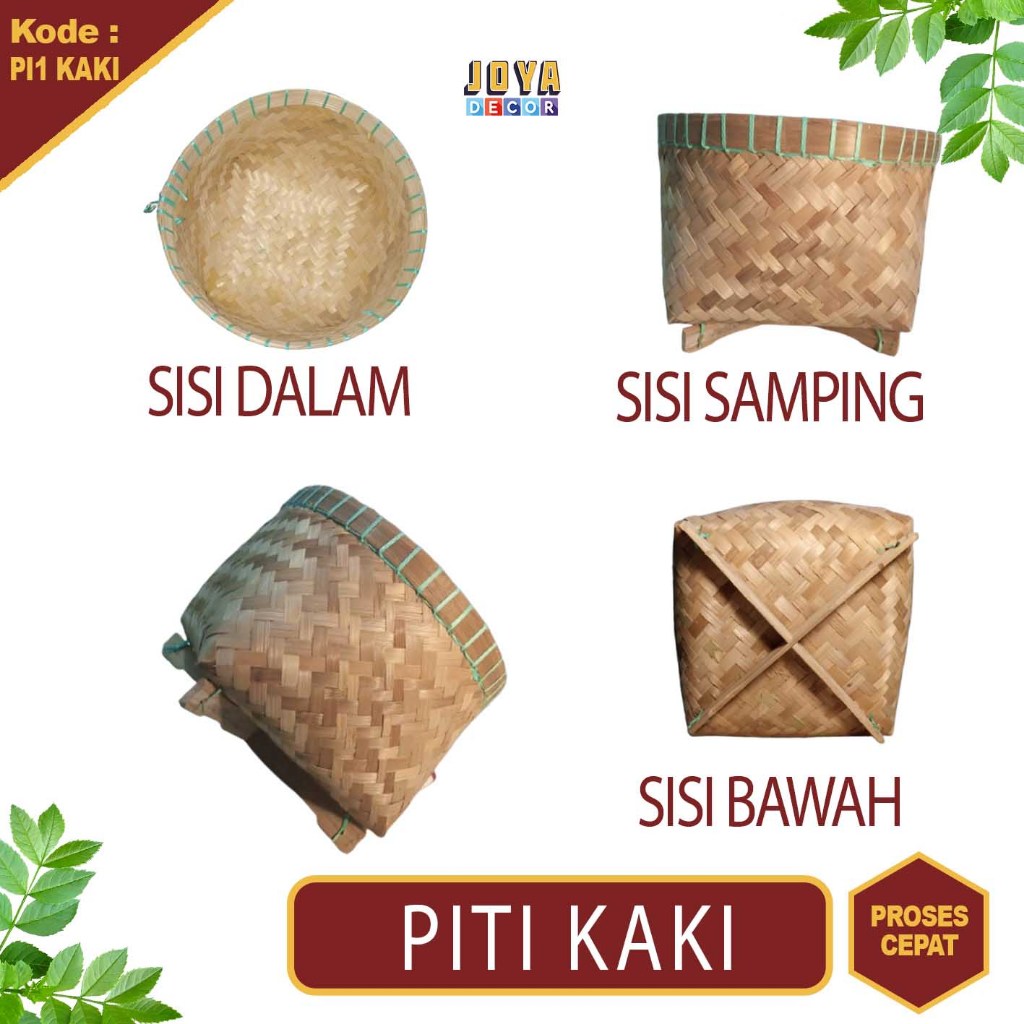 Wakul / Piti / Blimbingan / Tumbu diameter 20cm Tompo / Keranjang bambu,tempat nasi kenduren kaki BE