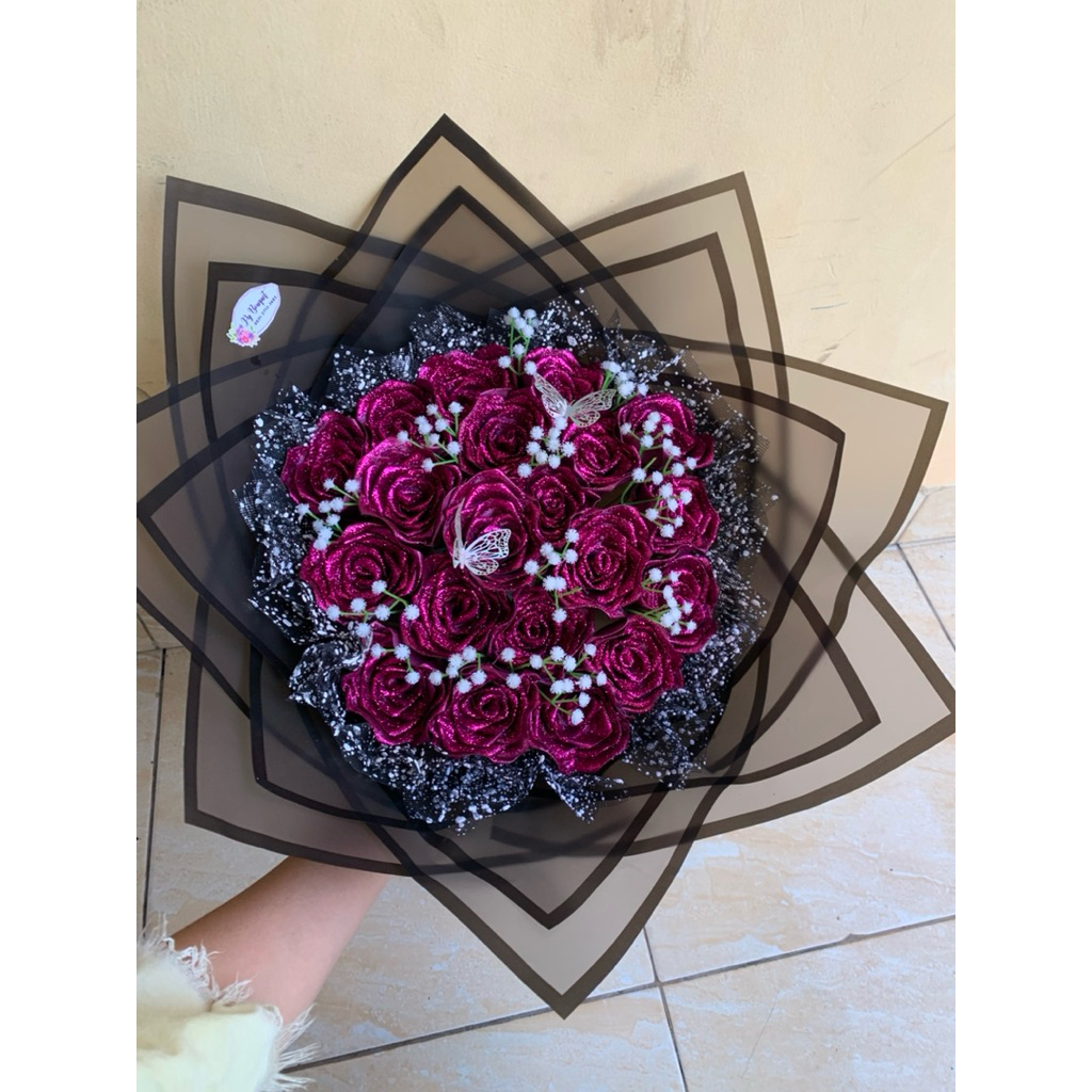 

Buket Bunga Pita satin 20 tangkau