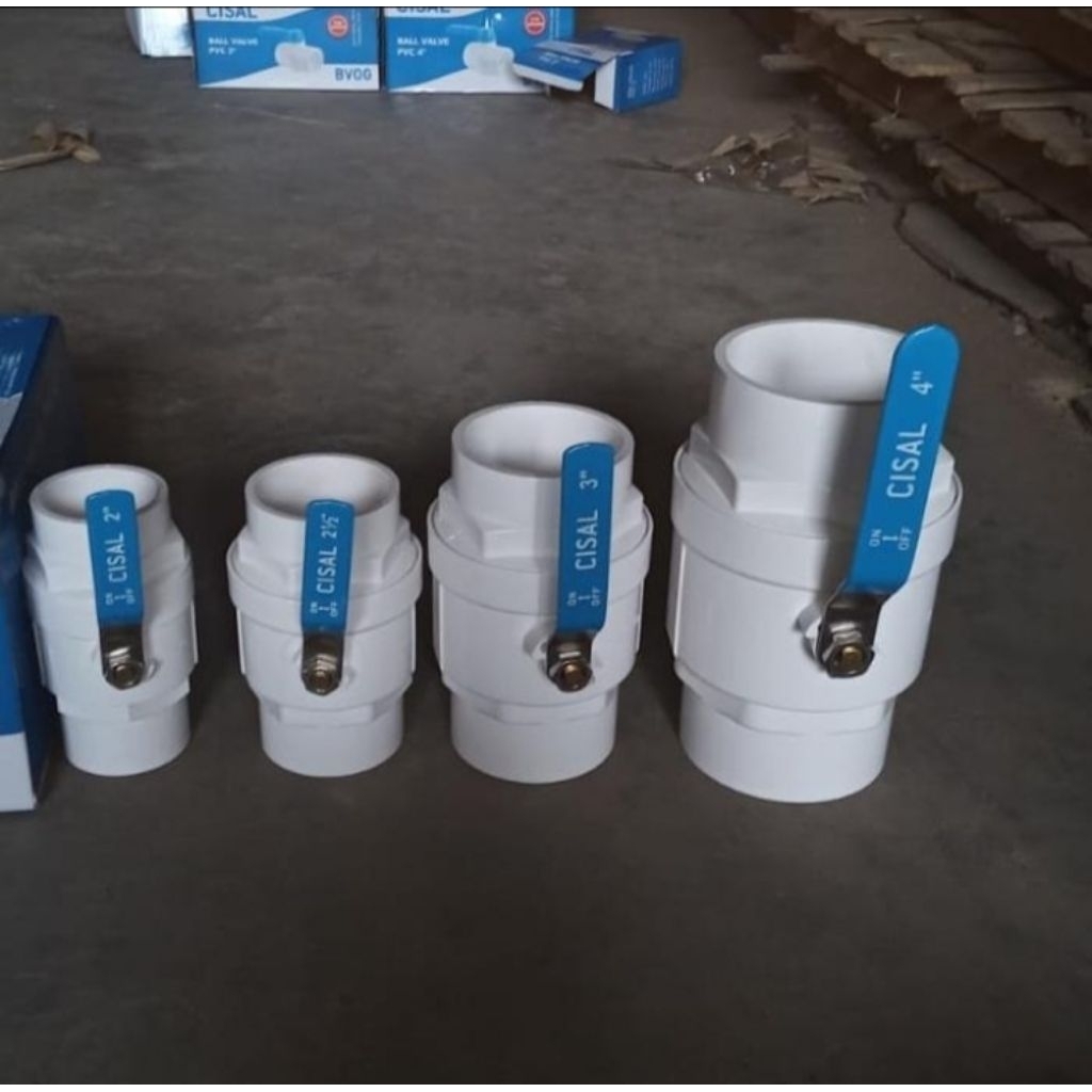Stop Kran Ball Valve PVC Gagang Stainless 2 1/2 inch - 2,5 inch CISAL BVGS