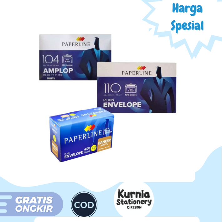 Paperline Plain Envelope 104, 110 PPS & Mini / Amplop Polos (1Pack)