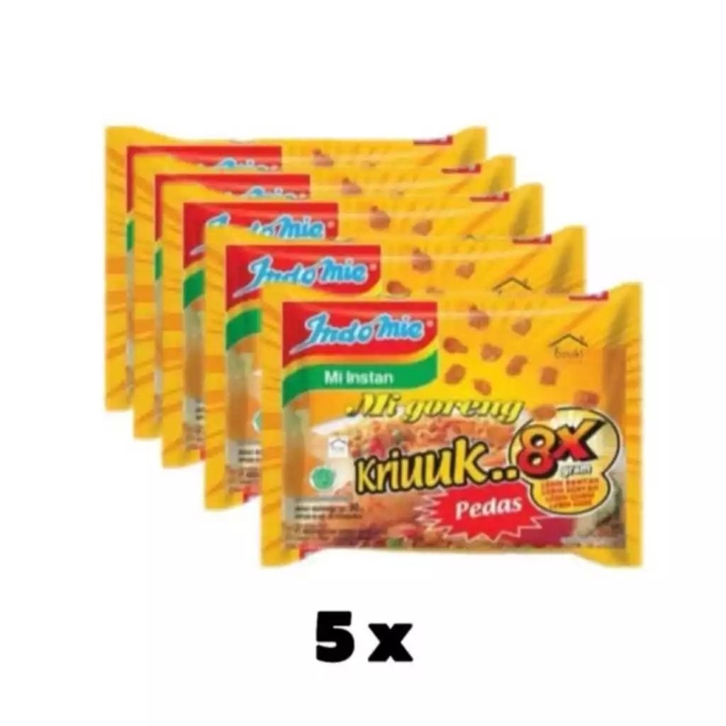 INDOMIE~ MIE GORENG KRIUK 8 X PEDAASS ( KHAS PALEMBANG ) MIE INSTAN