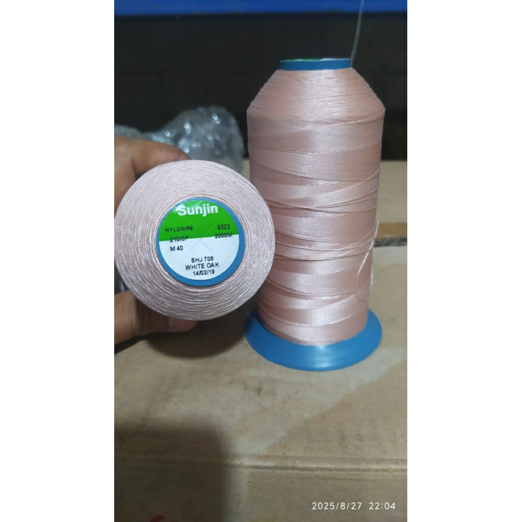 BENANG NYLON SUNJIN UKURAN 210/3 (Tkt 40) PANJANG 2000 METER