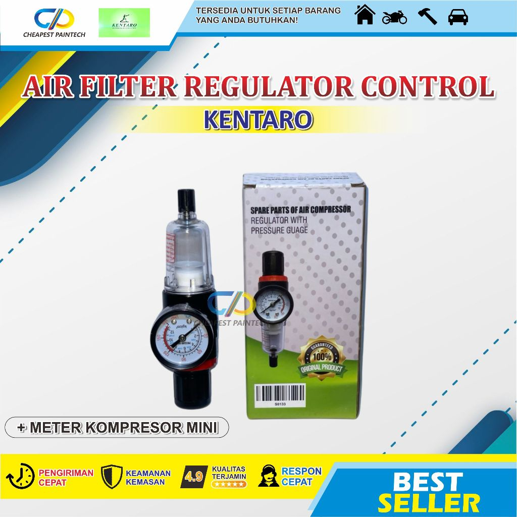 KENTARO AIR FILTER REGULATOR KONTROL + METER KOMPRESOR MINI