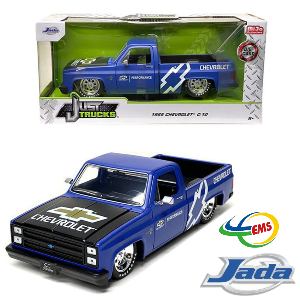 34314 - JADA 1/24 Just Trucks 1985 Chevy C-10 Pick Up Truck Pro Stock Chevrolet Blue