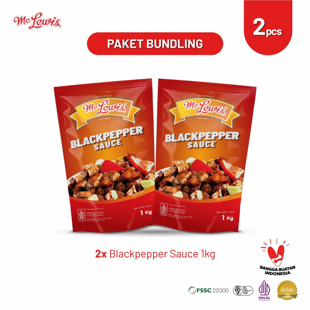 

[Paket Bundle] Mc Lewis Blackpepper Sauce - 1Kg (Isi 2 pcs)