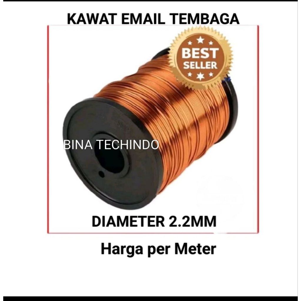 2.2MM KAWAT TEMBAGA EMAIL. KAWAT EMAIL TEMBAGA 2.2MM .ENAMEL WIRE COOPER PER METER