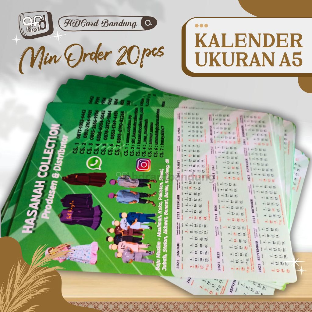 

Kalender 1 Lembar Ukuran A5 Untuk Sisipan I Kalding A5
