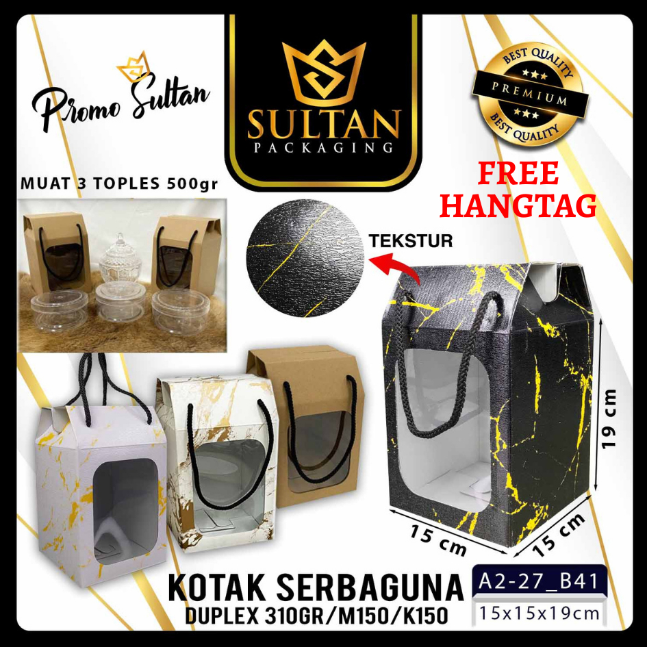 

Box Hampers - Box Souvenir Marble - Kotak Souvenir Mika Tenteng - A2-27