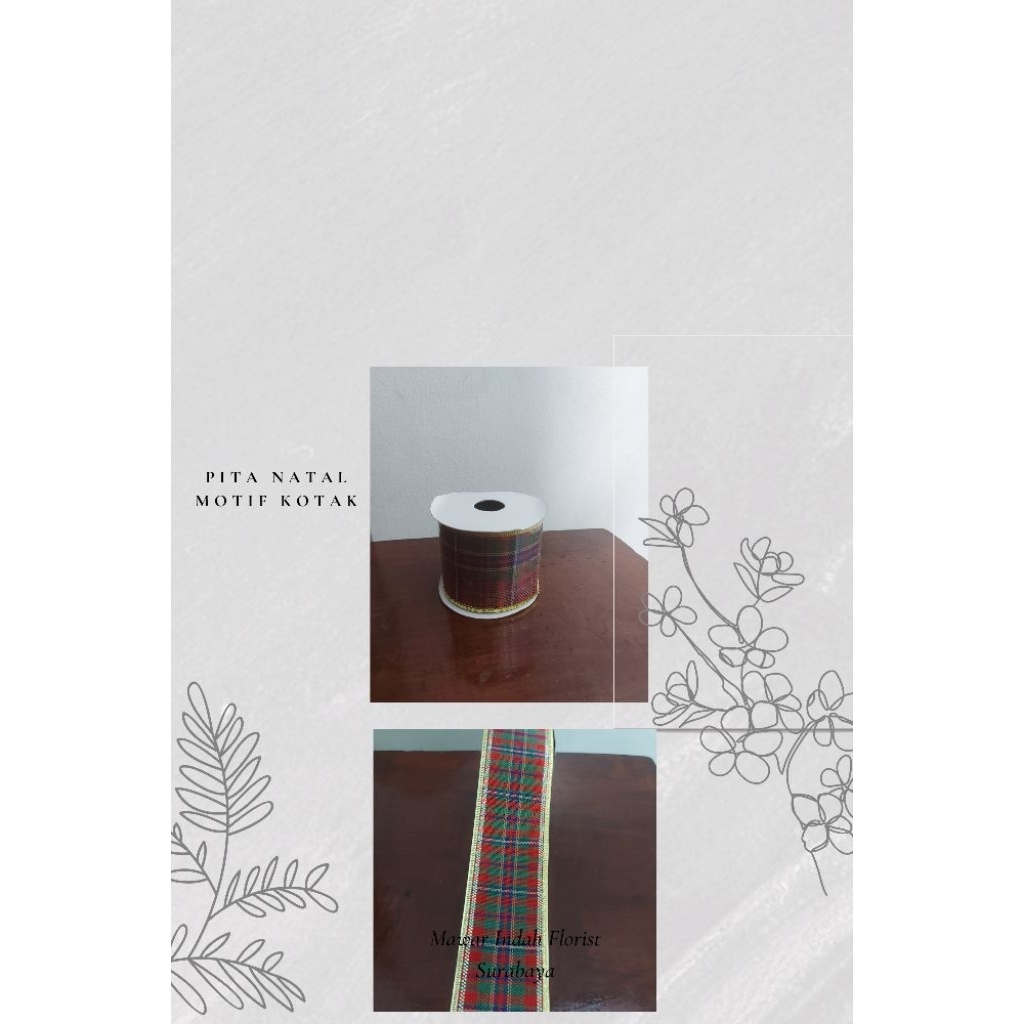 pita natal motif kotak