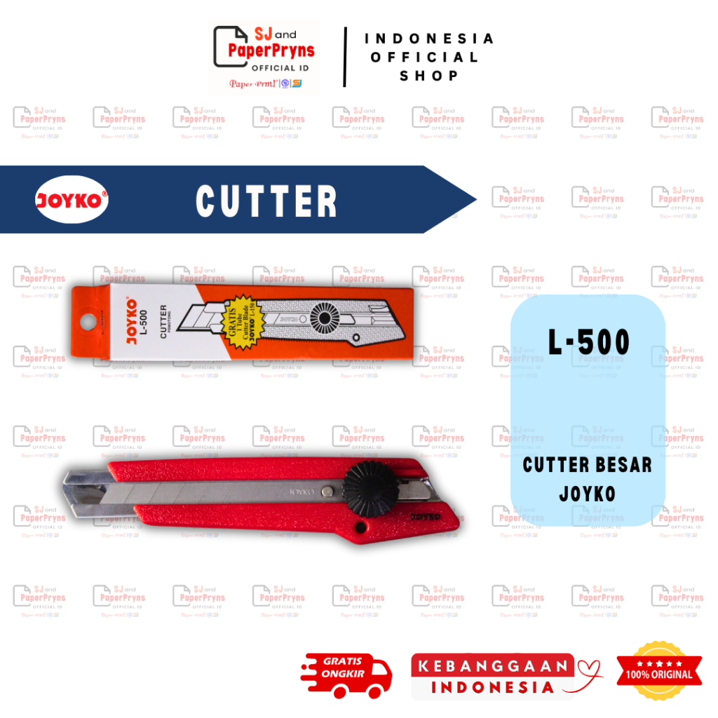 

Cutter Joyko L-500 Pisau Besar 18mm – Alat Potong Kertas & Karton