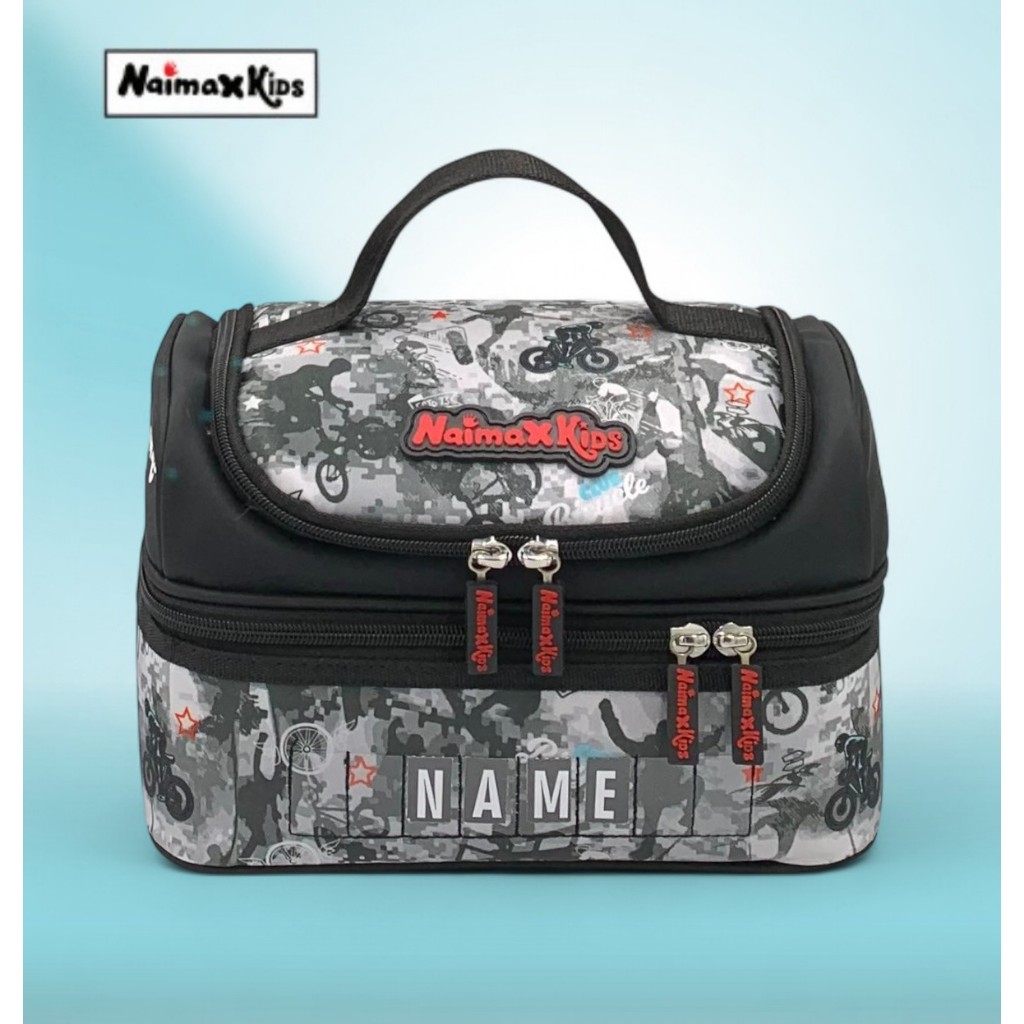 Naimax Kids Tas Bekal Anak Laki-Laki Karakter Bicycle |  Tas Bekal Anak TK SD Trendy