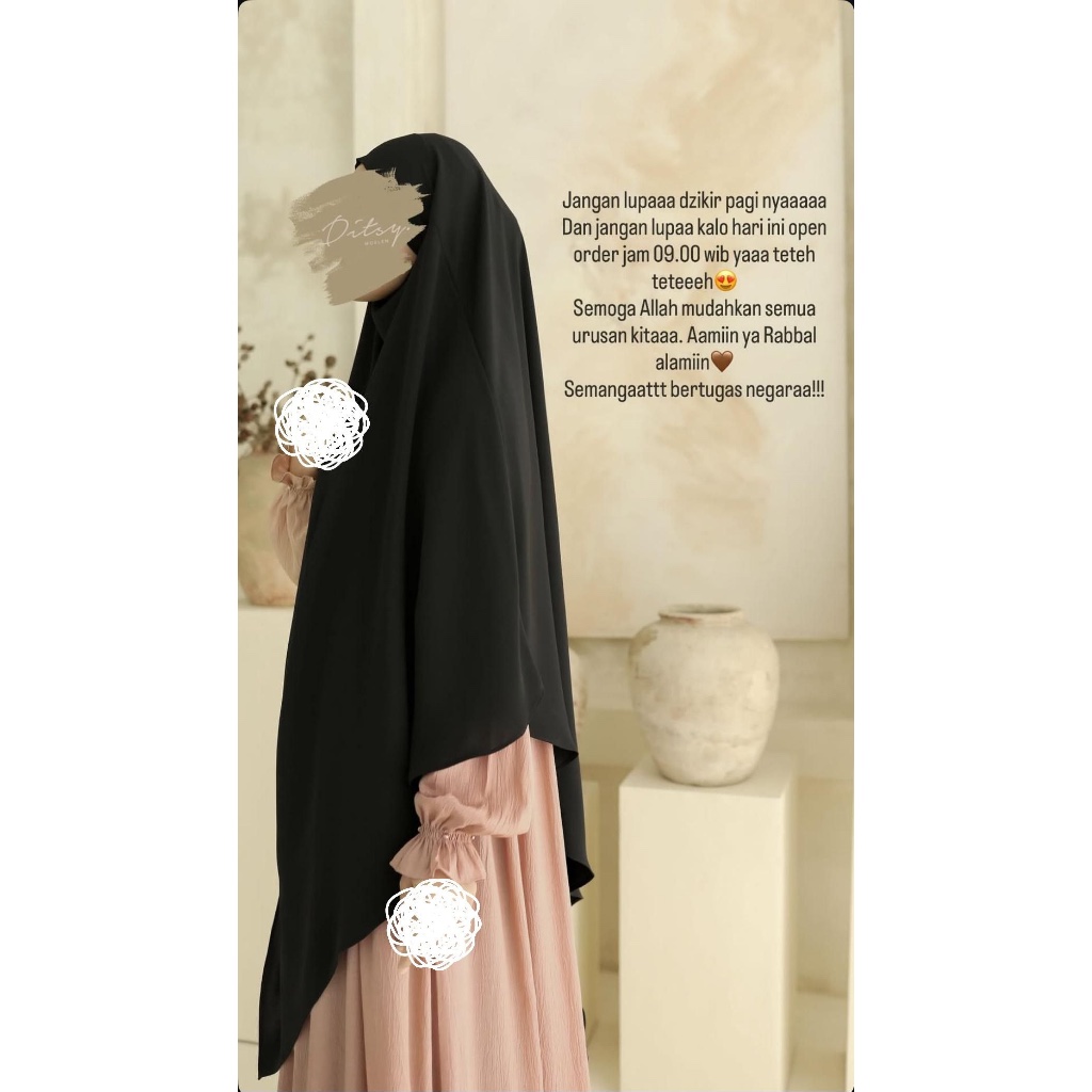 Ditsy Moslem Agustus 2025 Zayna FK Set Raina Vada Lummy Mina Black