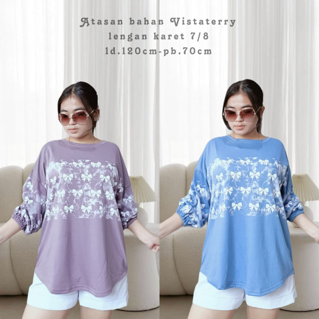 KAOS ANGKA OVERSIZE  /ATASAN WANITA/ATASAN KEKINIAN LENGAN 7/8/ATASAN HIJAB