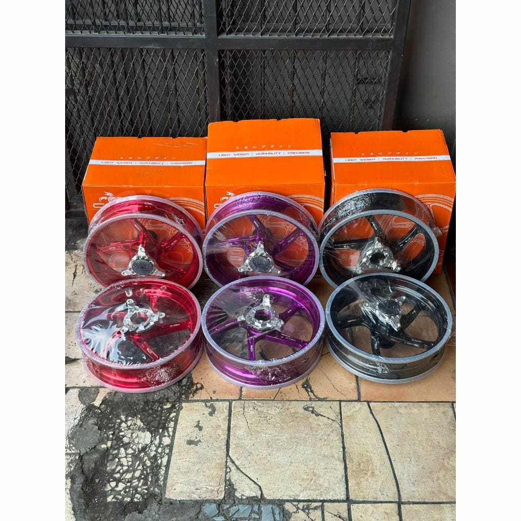 Velg CMG MOZ MFZ Nmax Old New Neo Turbo Palang 5 Warna Merah Ungu Black Chrome