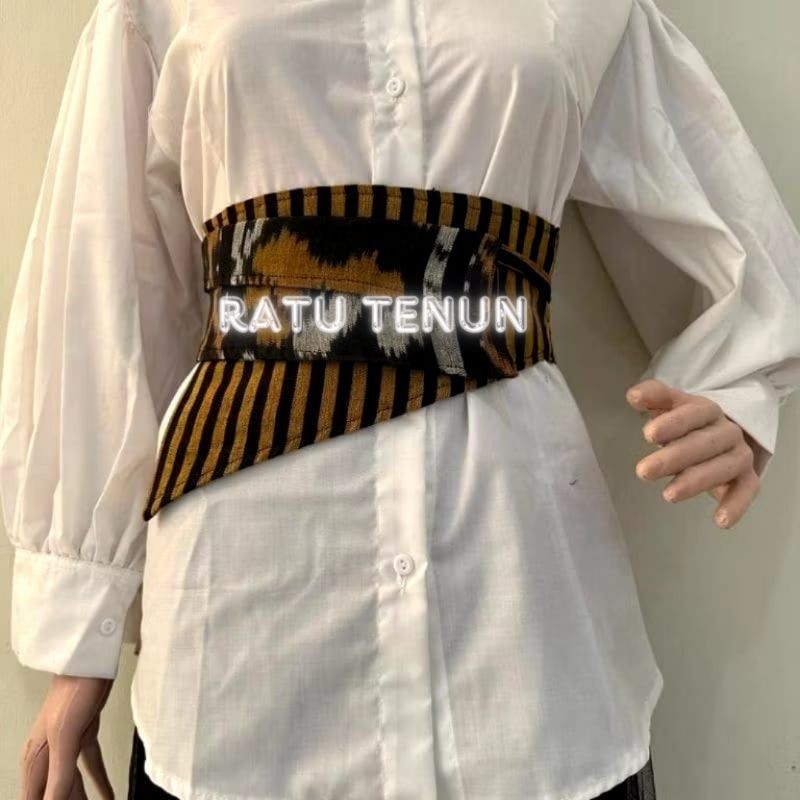 obi belt tenun - obi belt - ikat pinggang tenun - belt wanita/pria