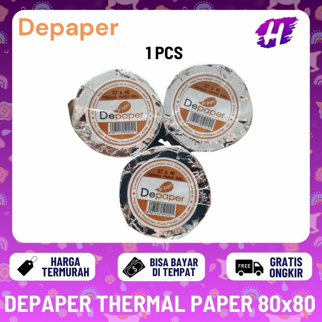 

❤️H2O❤️ DEPAPER THERMAL PAPER 80x80 / THERMAL PAPER ROL