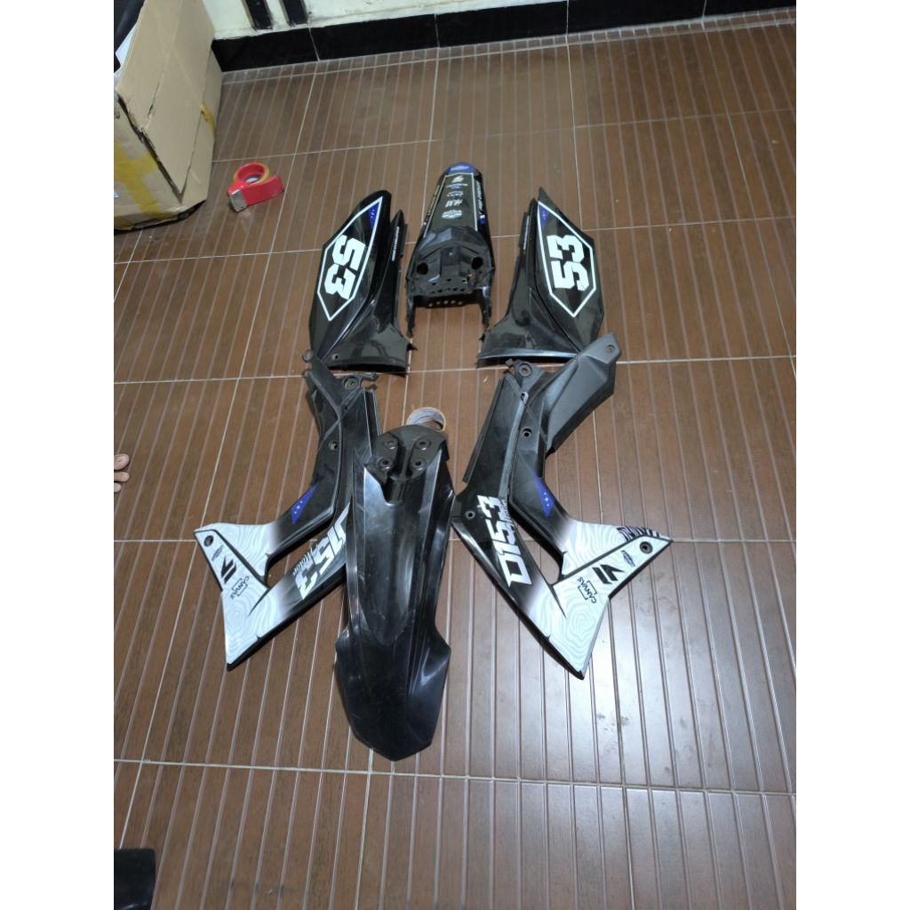 PROMO COVER SET COVER BODY SET CRF 150L CRF150L ORIGINAL COPOTAN WARNA HITAM DECAL HITAM PUTIH MINUS