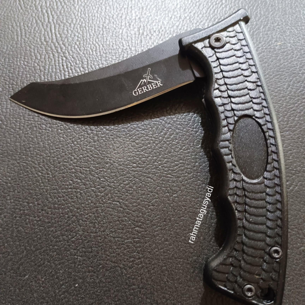Pisau Survival  Lipat Titanium Automatic Outdoor Steel Knife