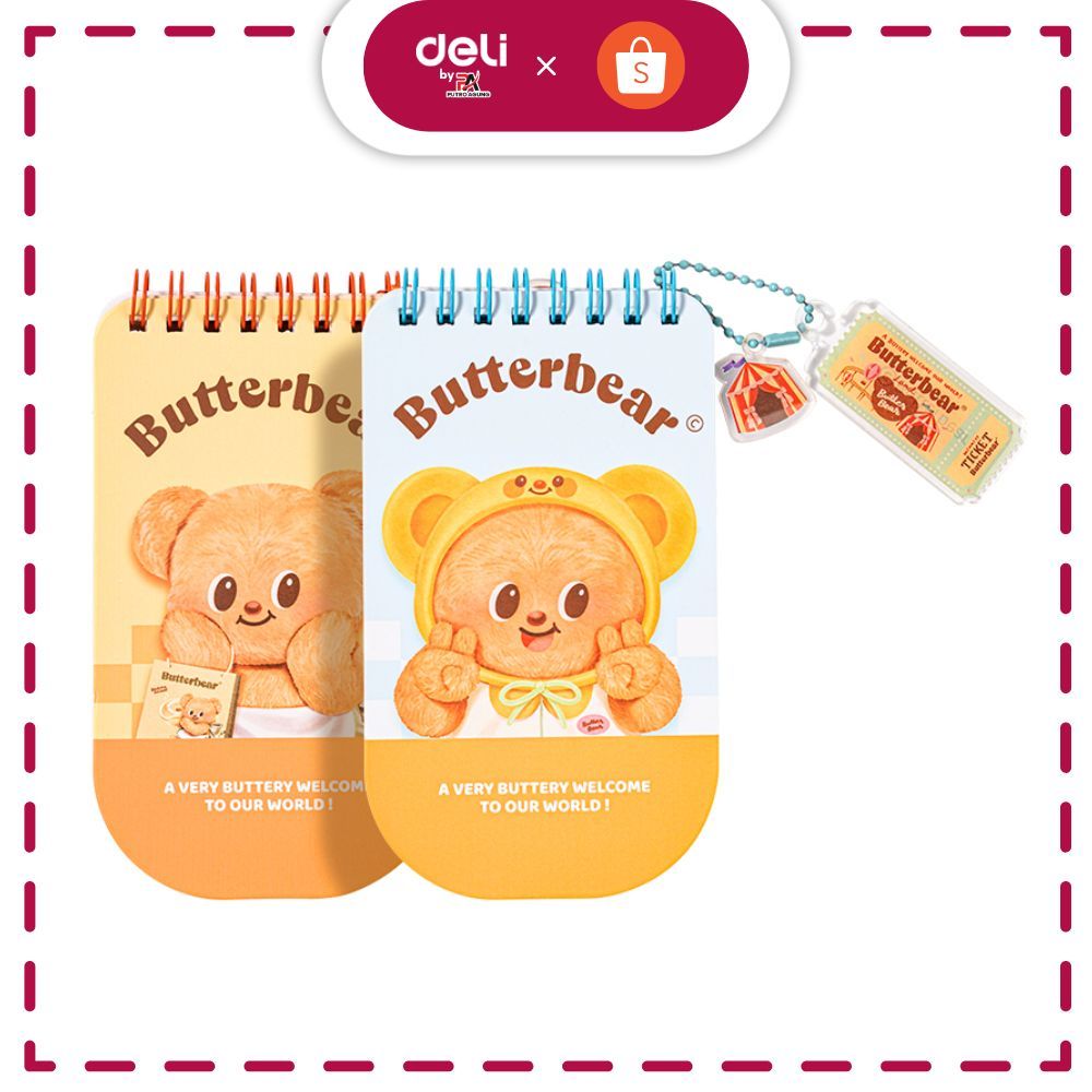 

Deli ButterBear spiral NoteBook / Buku Mencatat Lucu HY221