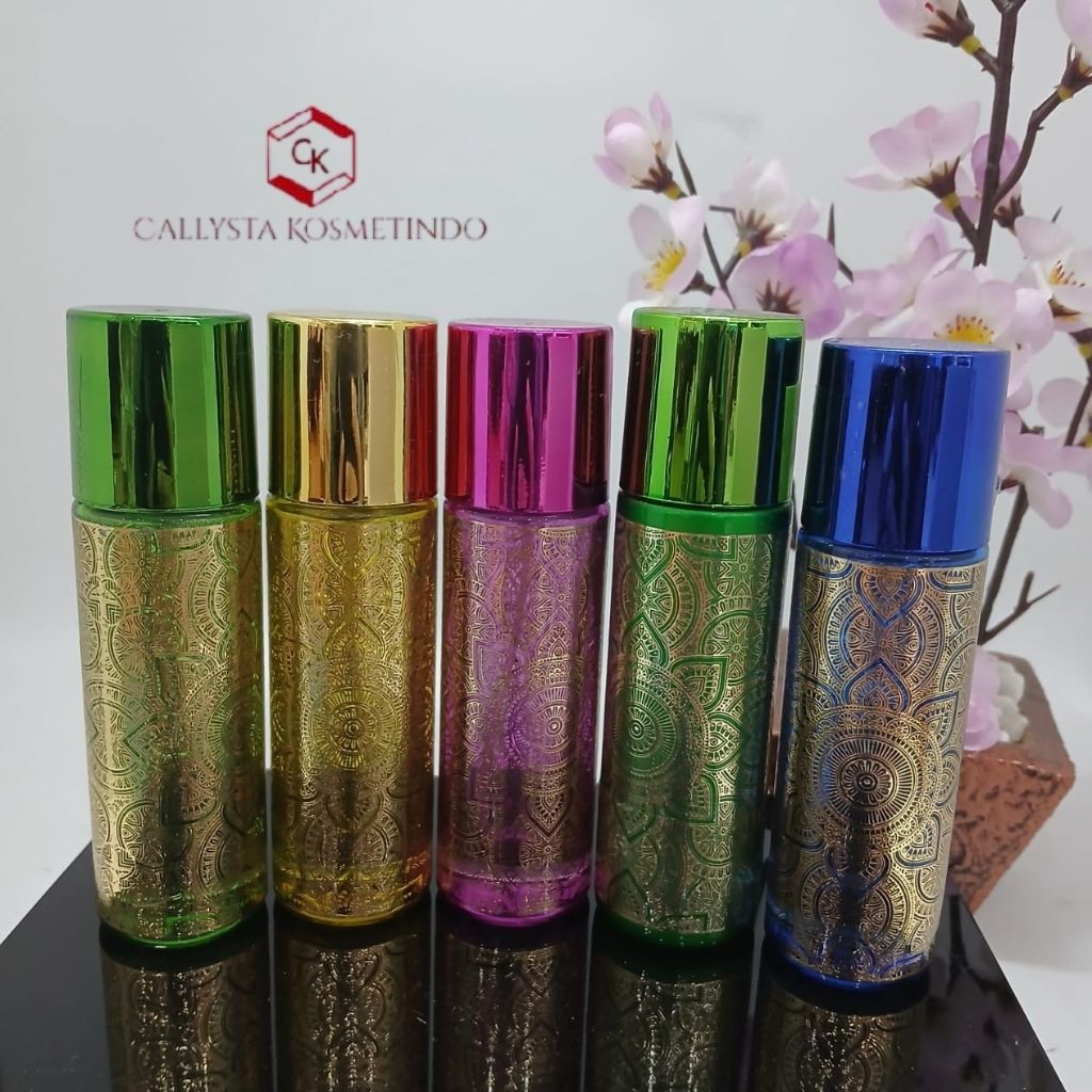 [1 LUSIN] BOTOL PARFUM KOSONG SPRAY DRAT 35 ML MOTIF MEWAH UNTUK MINYAK WANGI