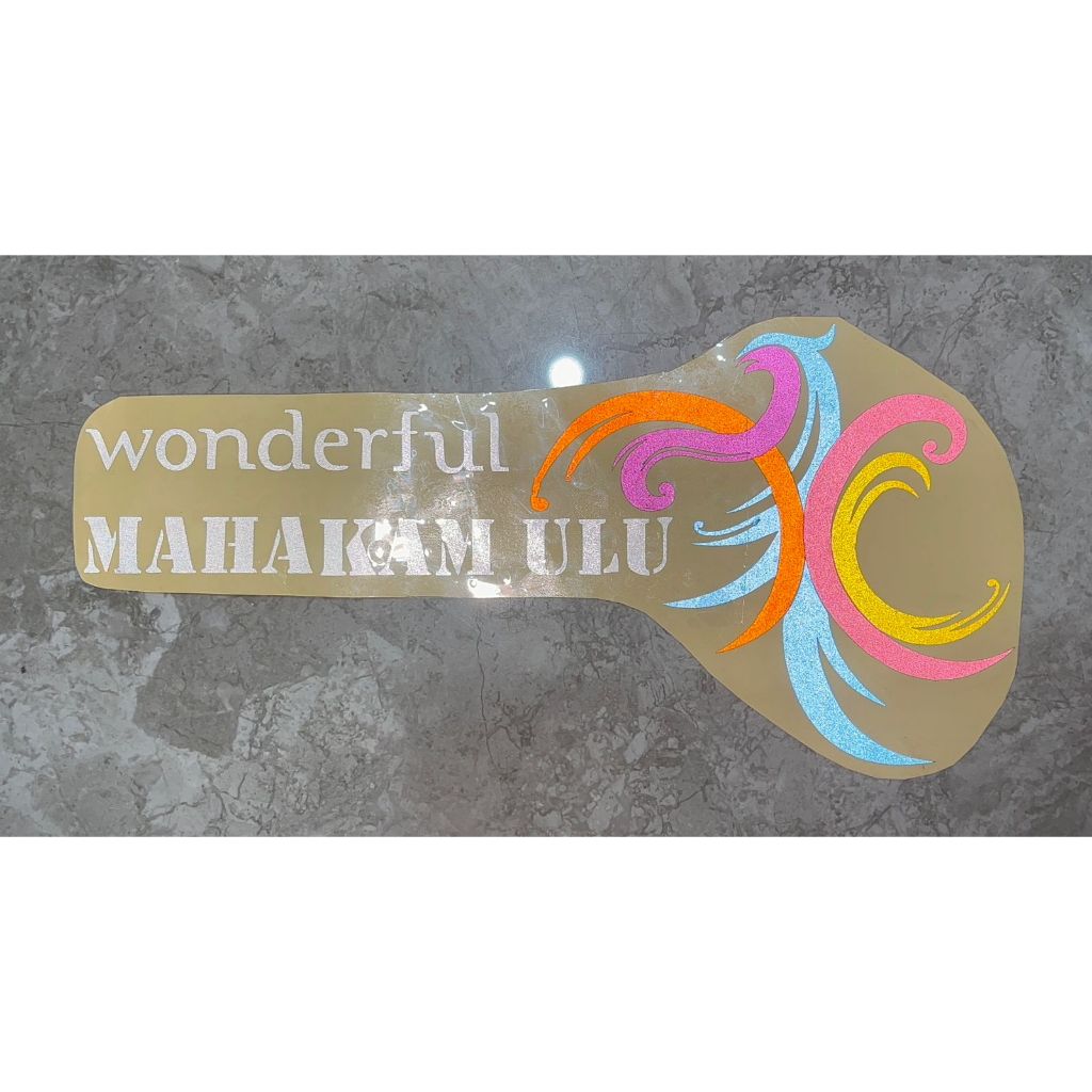 

Stiker Cutting WONDERFUL MAHAKAM atau INDONESIA Reflective warna Silakan Chat Custom Tulisan dan Warna Silakan Chat Admin Bisa COD Amanah Bersinar kena lampu
