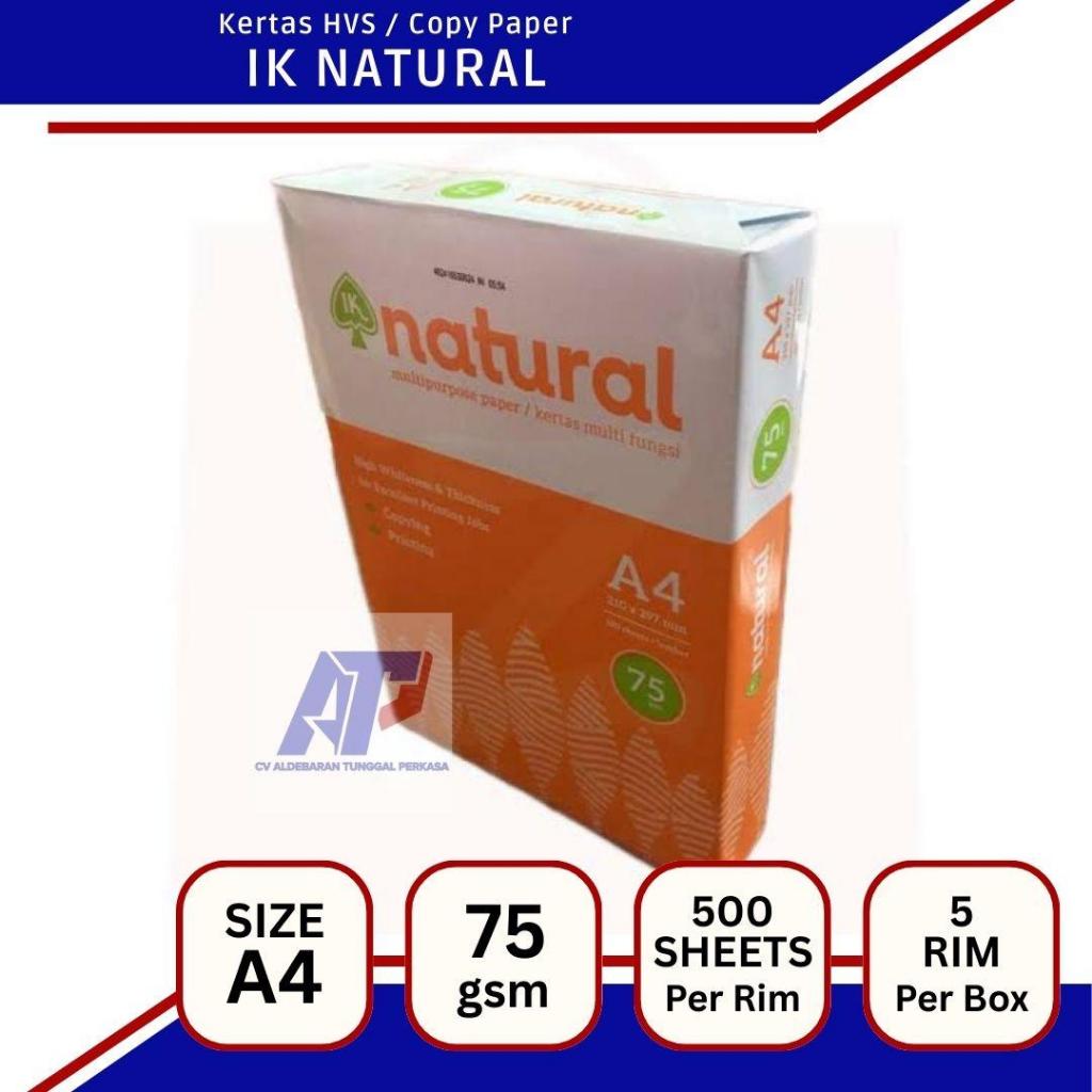 

Kertas HVS A4 NATURAL 75 gsm 1 RIM (500 Lembar) Copy Paper Print Copier Fotocopy