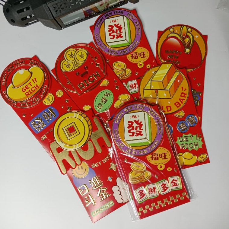 

Angpau Imlek Kotak Panjang Berbagai Macam Gambar 3D Yang Lucu / ANGPAO PJG HUANJI MIX[5000553]