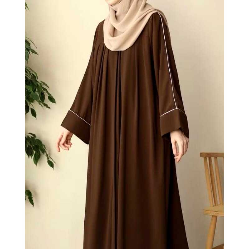 Gamis Abaya Lebaran 2026 Terbaru Gamis Mahogany Anti UV Alisba Abaya Hitam Turkiye Abaya Muslimah Ga