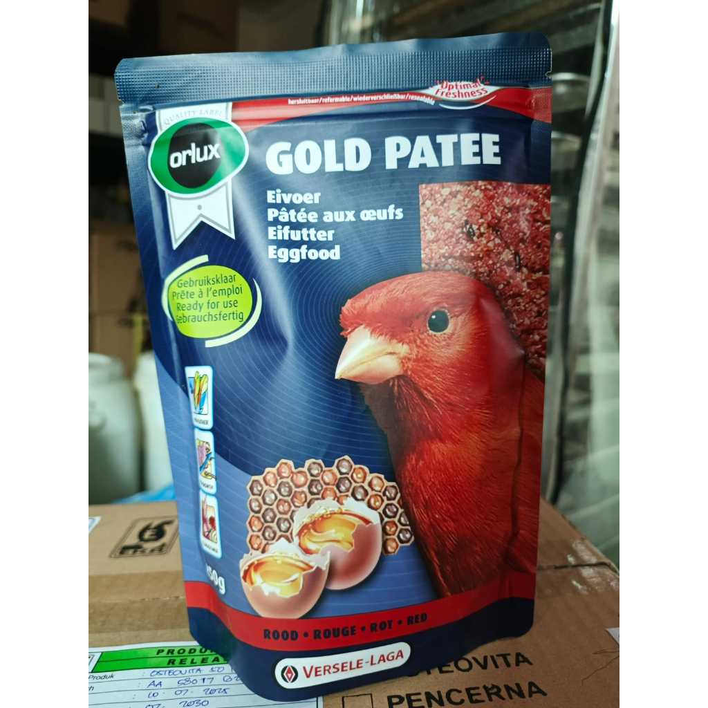 PAKAN MAKANAN BURUNG KENARI MERAH GOLD PATEE RED VERSELE LAGA IMPOR