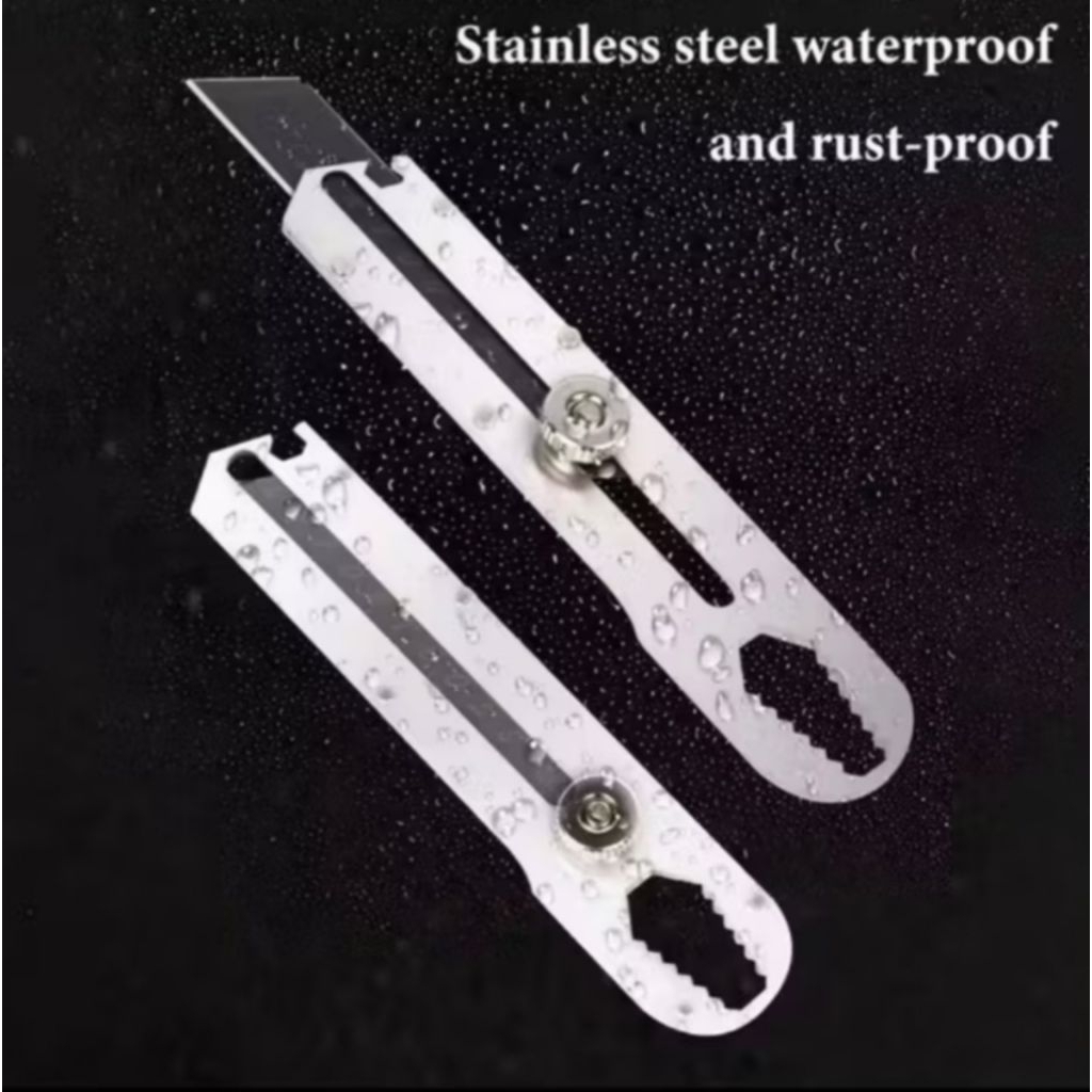 

Pisau Cutter Stainless Besi 9in1 Cutter Stainless Pemotong Kertas Tajam Anti Karat