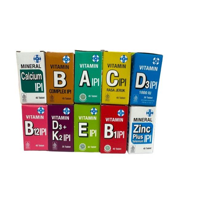 VITAMIN  IPI, VIT C, VIT B COMPLEX, VIT B12, VIT A, VIT D3+K2,VIT E, VIT CALCIUM