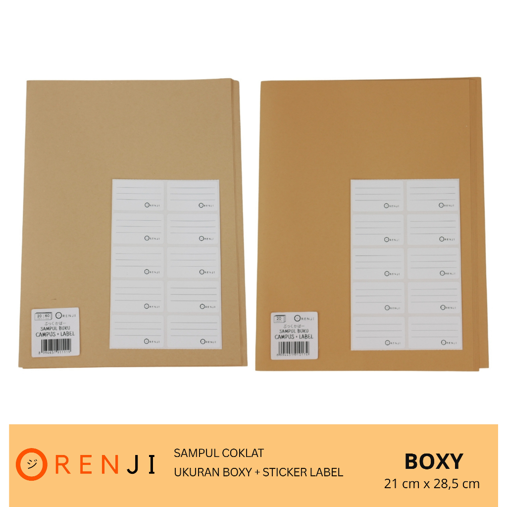 

Orenji Sampul Coklat + Label Nama - Ukuran Boxy 21cm x 28.5cm - 1pack isi 20pcs/lembar 60gr dan 80gr